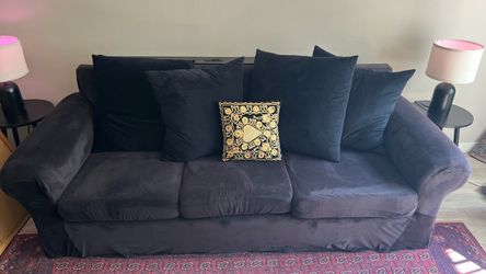 3 seater sofa - black velvet cover