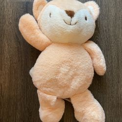 Kellytoy FOX Rattle Crinkle Ears 12" Plush Peach Orange Stuffed Animal Baby Toy