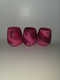 Rubber pink wine glasses