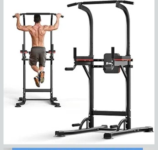 **NEW IN BOX**  ZENOVA Pull Up Bar Dip Station Multi-Function Strength Training Equipment for Men Women Muscle Building 330/500 LBS Weight