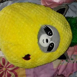 Hug Me Plushie Raccoon And Pineapple Pillow