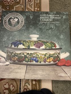 Porcelain Enamel Covered Casserole 4qt