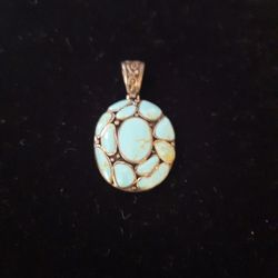 Sterling Silver Charm with Turquoise Stone 
