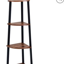 4-Tier Corner Shelf Metal Storage Rack 