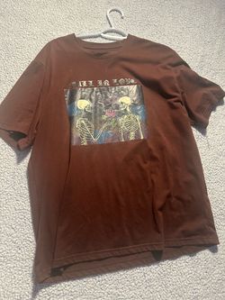 Fall Inlove Graphic T-Shirt - Brown - Size:L