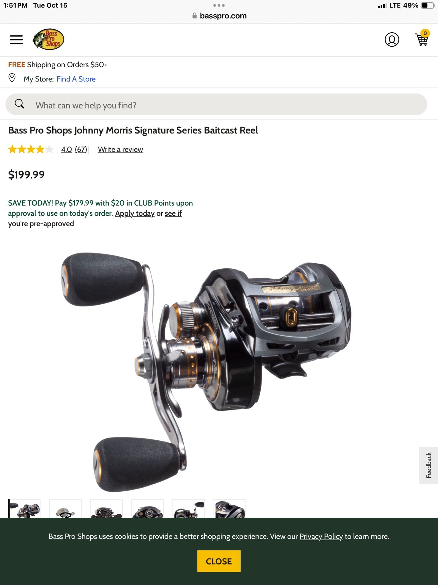 Basspro johnny morris Signature Series Bait casting reel xps jsg30ha