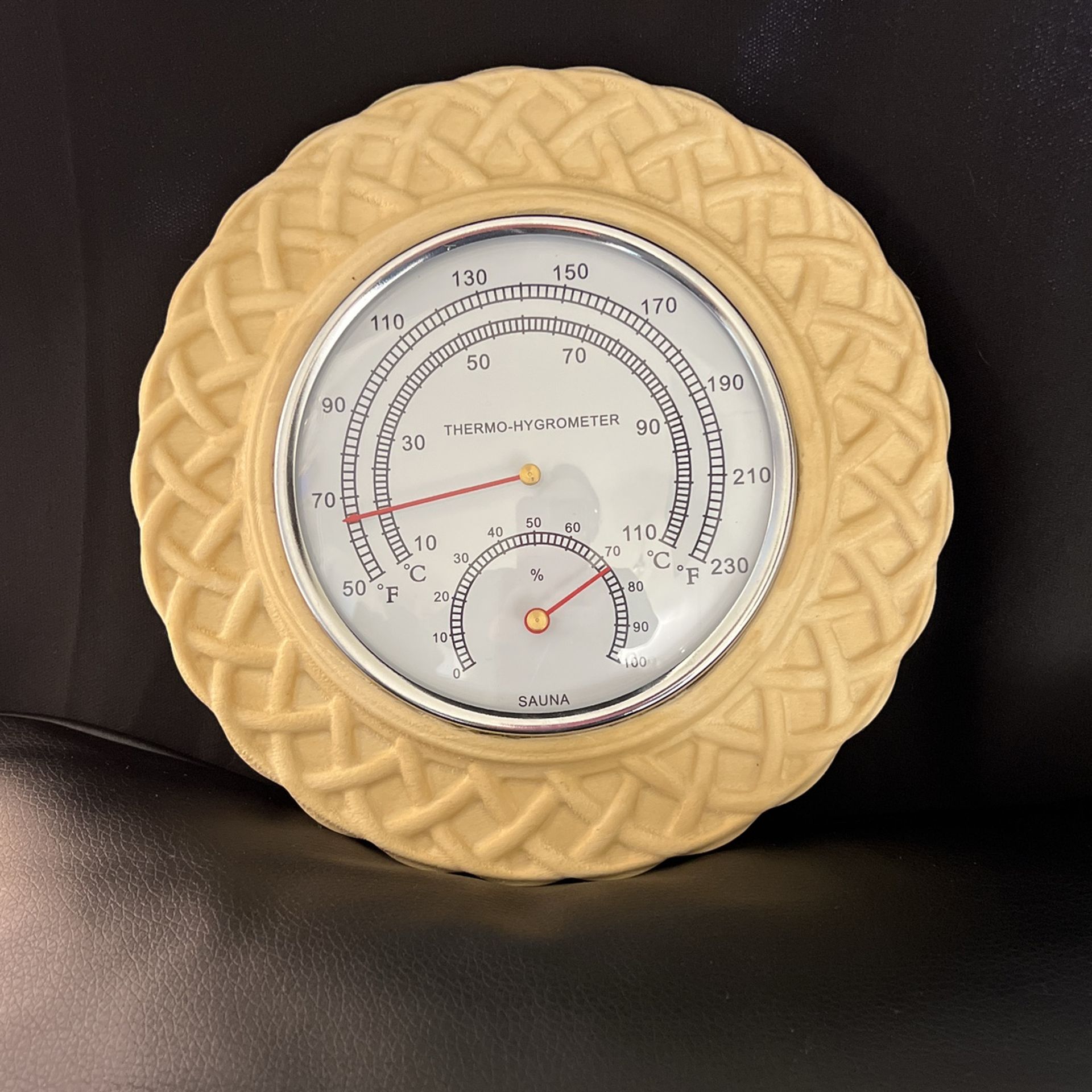 2/1 Fahrenheit Thermometer Hygrometer For Sauna Room 328 Gram, 20/20 Cm