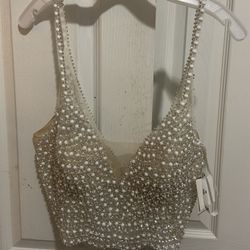 Wedding Dress- NEVER WORN-David’s Bridal Two Piece Set (Size 14)