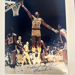 16X20 Wilt Chamberlain Signed Large Photo PSA COA!!