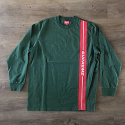 Supreme Vertical Logo Stripe Long Sleeve T shirt Size XL