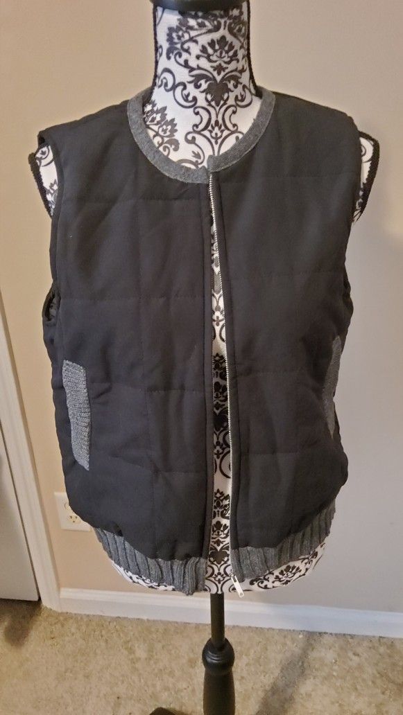 Heimish Black Quilted Vest Size Small