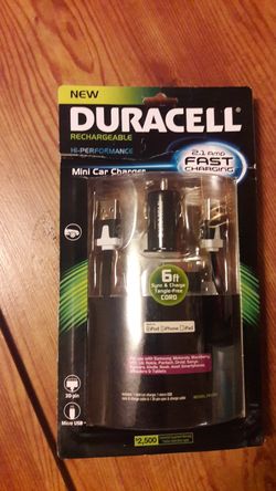 Duracell car charger.