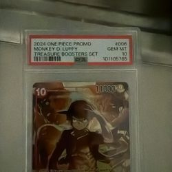 2024 One Piece Promo Treasure Boosters Set #006 Monkey D. Luffy PSA 10 GEM MINT