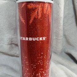 RARE HTF Starbucks Nestle Holiday Tumbler 2020 ~ Red Glitter Snowflakes