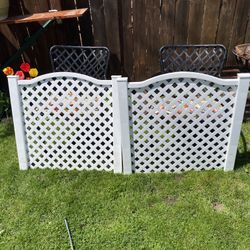 Set Of 2 Vinyl Lattice Panel Trellis 32x31 White