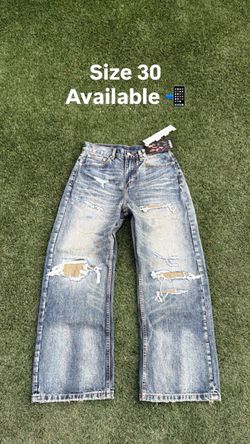 Custom Denim Blue Ripped Jeans
