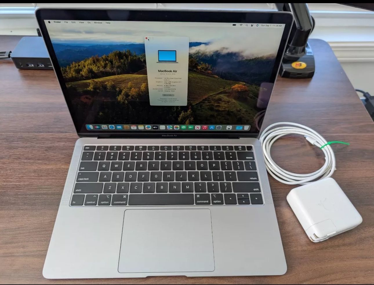 MacBook Air 2018 (13-inch) New Battery!!! Latest macOS “Sonoma” version 14.6.1