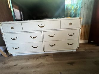 Mid Century White Dresser