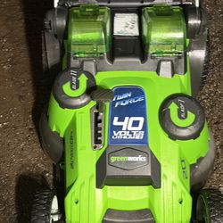 GREENWORKS Twin Force 40V. Lawnmower kit , 40V. Cordless Edger ,Trimer and 40V.  Blower
