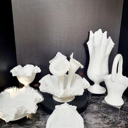 Vintage Milk Glass Collection. Please see description for measurements and pricing 