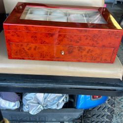 Cherry Wood  Watch Box Holds 24 Watches 