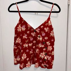 Red Floral Cami Top 