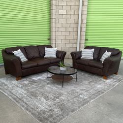 *Free Delivery* Ashley Furniture Leather Couch Sofa Loveseat Set