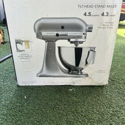 Brand New Untouched Kitchen Aid Silver Mixer