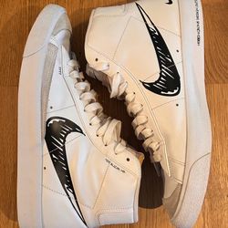 Size 10.5 - Nike Blazer Mid 77 Sketch White