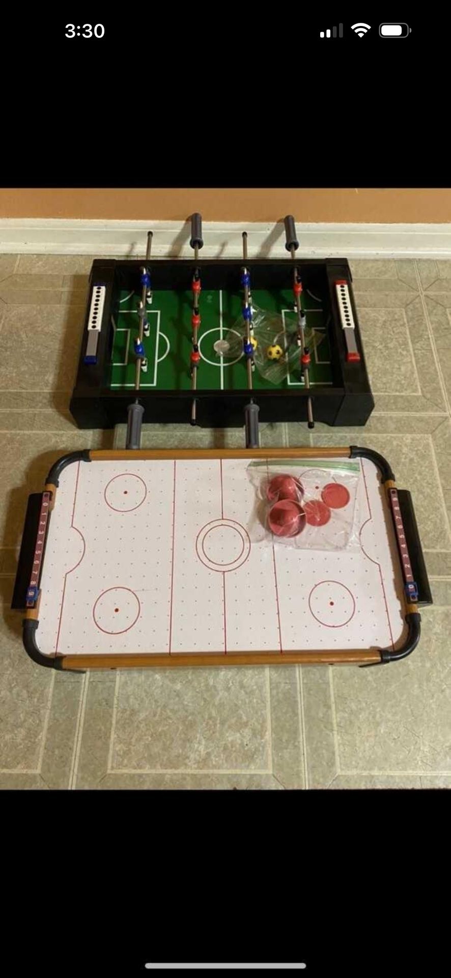 2-in-1 Air hockey and football Games