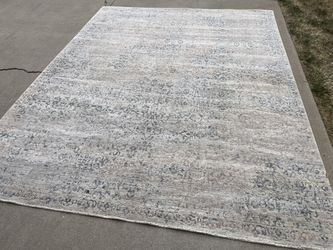 Nice Vintage Distressed Style Large Area Rug (7’10”x10’2”)