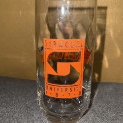 NCAA College Syracuse Orangemen University Glass Drink Cup Glassware Collectible