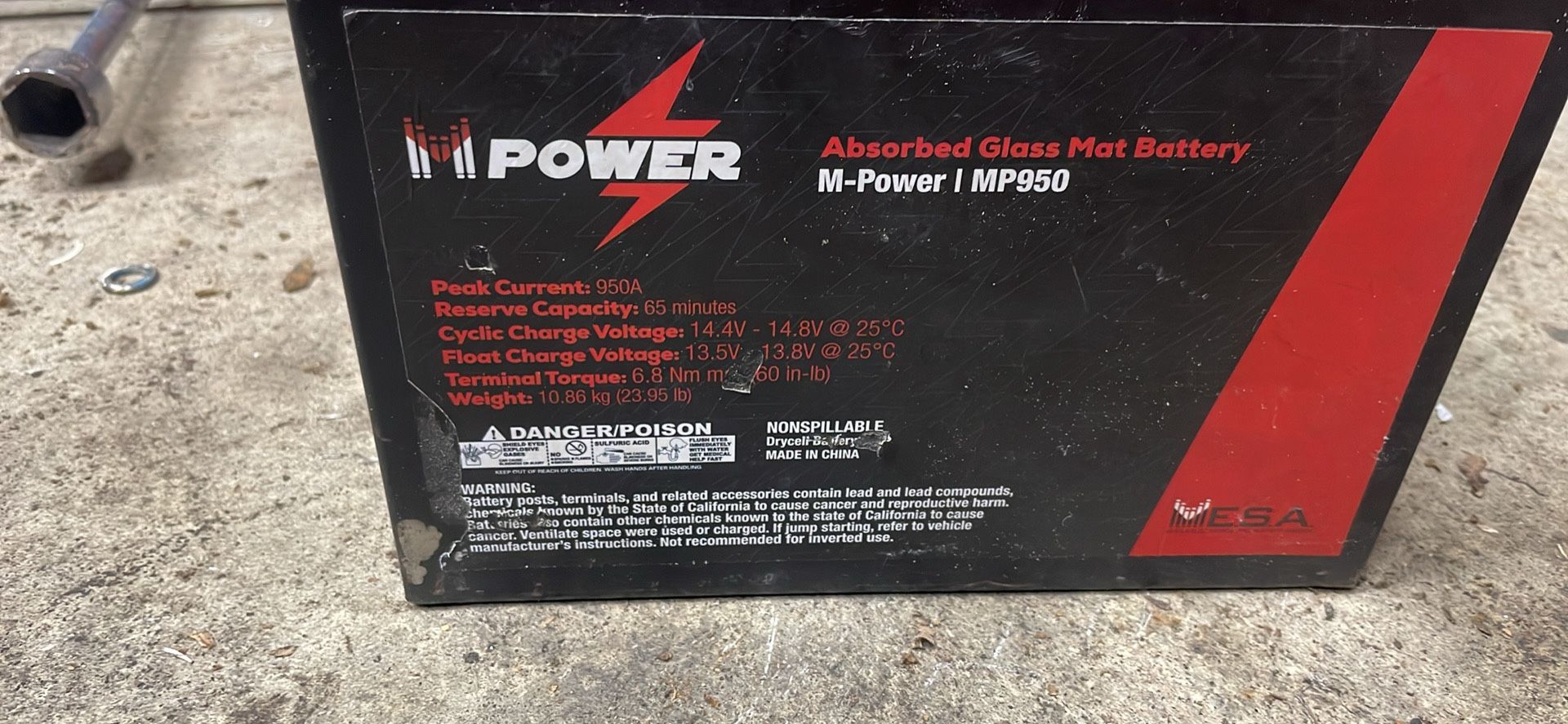 mpower Glass Mat Battery