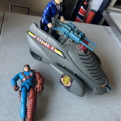 Cops versus crooks vehicle and two figures