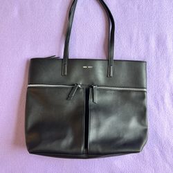 Large black Nine West tote bag