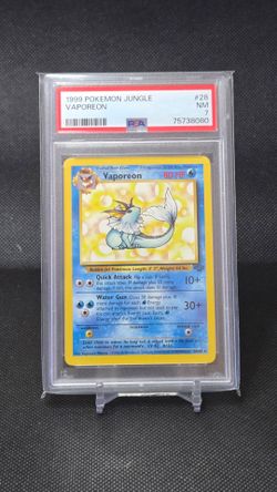 1999 Pokémon Jungle Vaporeon #28 PSA 7 NM