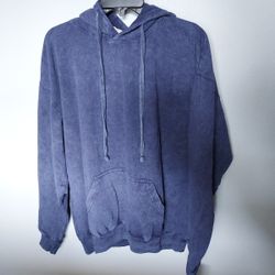 U.S. Vintage Blue Pull On Hoodie Sweatshirt Mens Large Cotton/Poly NEW