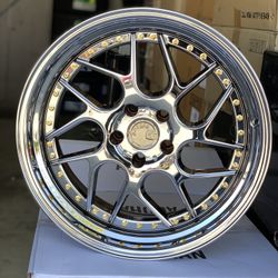 Aodhan Ds02 19x8.5 19x9.5 5x114.3 black vacuum w/gold rivets available with tires  we finance 