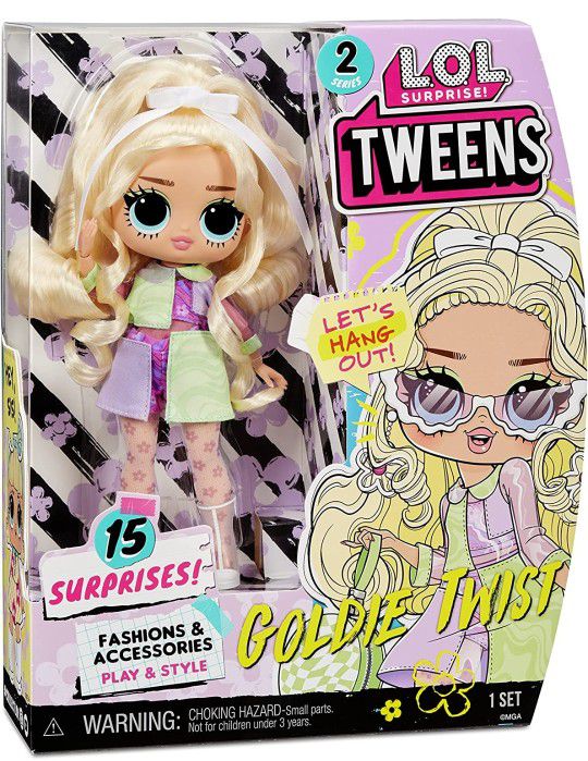 New LOL Surprise Tweens Series 2 Fashion Doll Goldie Twist with 15 Surprises