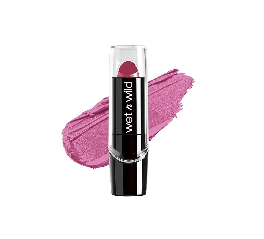 wet n wild Silk Finish Lipstick, Hydrating Buildable Lip Color, 526C Retro Pink