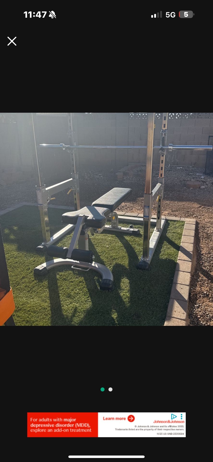 Workout Bench With Squat Cage 