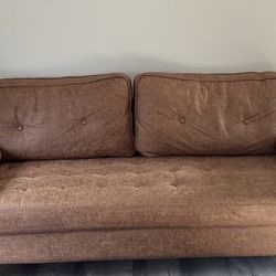 Mid Century Steelside Aisha 70” Faux Leather Loveseat – $200 OBO