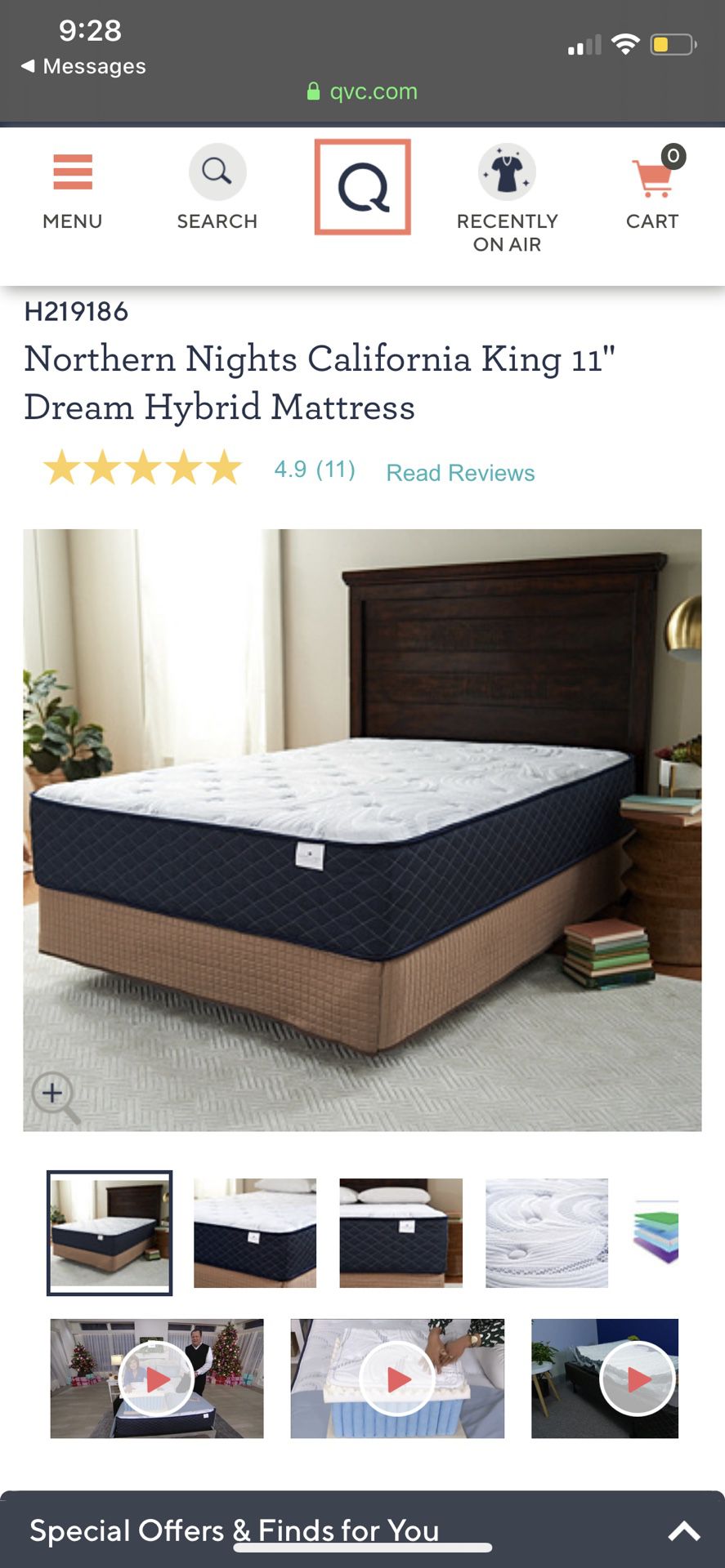Northerlight Cali king bed basically brand new