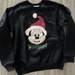 Disney Parks Santa Mickey Mouse Walt Disney World Youth M Pullover Sweatshirt