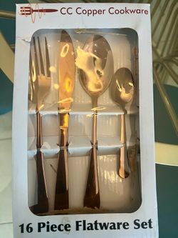 16-Piece Copper Flatware Set