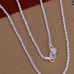 Sterling silver Rope set 925 24”