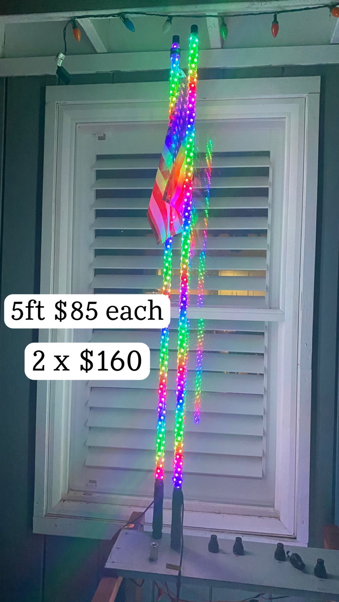 Led Whips Multi Color Rgb Spiral