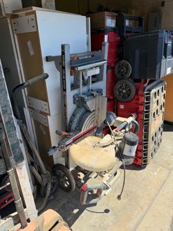 Rigid Miter Saw w Mobile Miter Stand