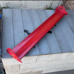 Red Rear Spoiler Wing with Mounting Hardware