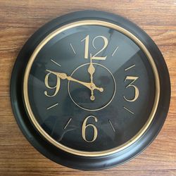 New Black 16 Inches Diameter Wall Clock